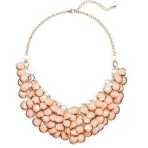 New sharlene bib statement necklace pink